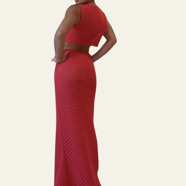 CAPRI KNIT LINED CROCHET SET