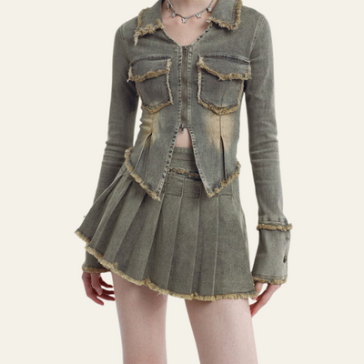 MADRID FRINGE DENIM SET