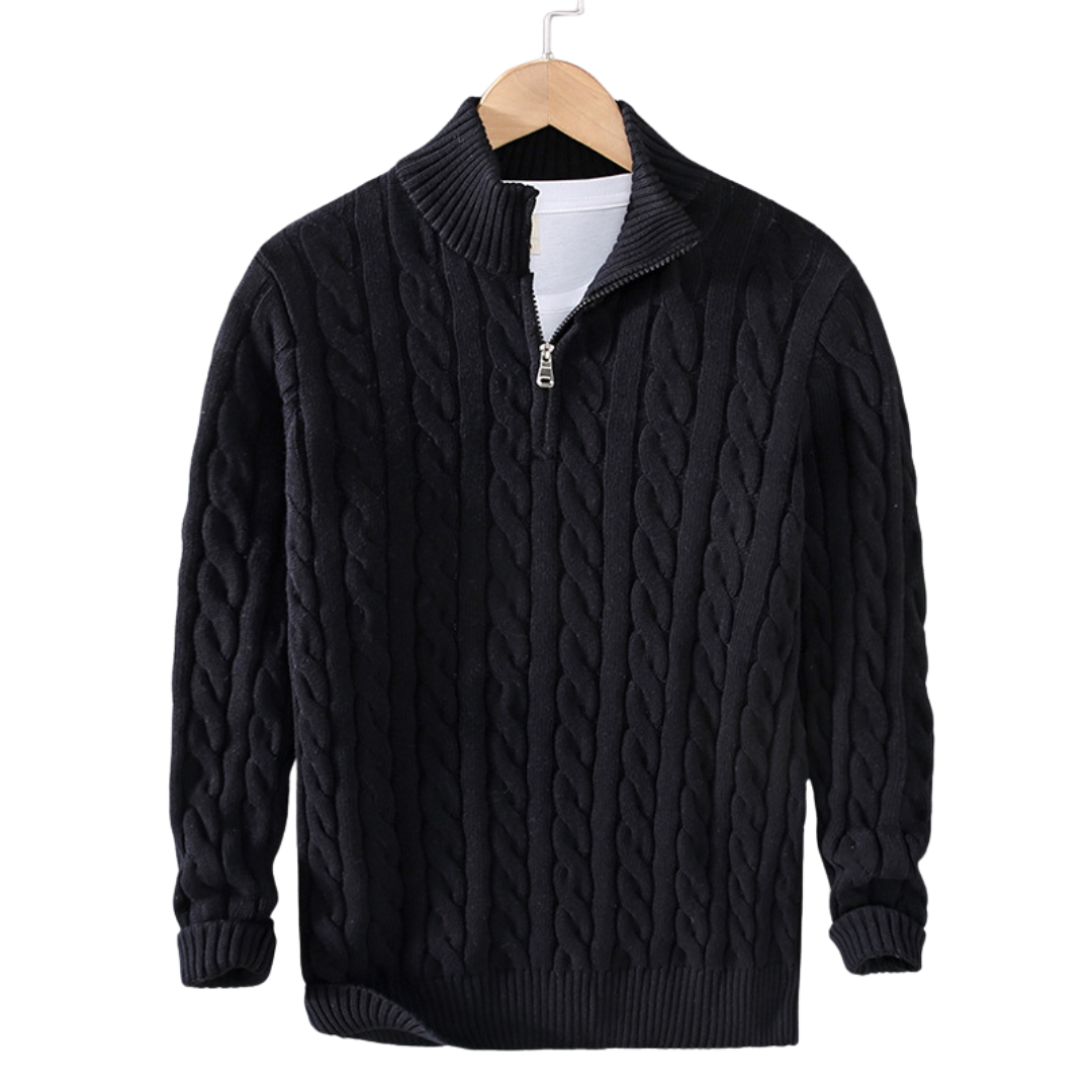 VIENNA HALF ZIP SWEATER