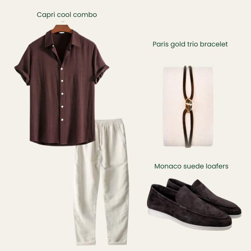 GSTAAD 4-PIECE SET - CHESTNUT